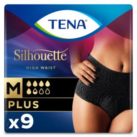 TENA Silhouette Plus, High Waist, Sort, M 