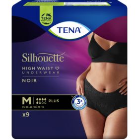 TENA Silhouette Plus, High Waist, Sort, M 