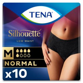 TENA Silhouette Normal, Low Waist, Sort, M