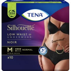 TENA Silhouette Normal, Low Waist, Sort, M