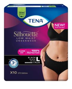 TENA Silhouette pants plus, lav liv, sort L