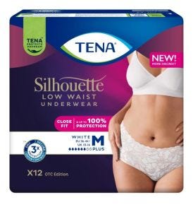  TENA Silhouette pants plus, lav liv, hvit M