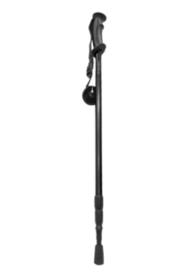 Gåstav svart justerbar 110-135cm